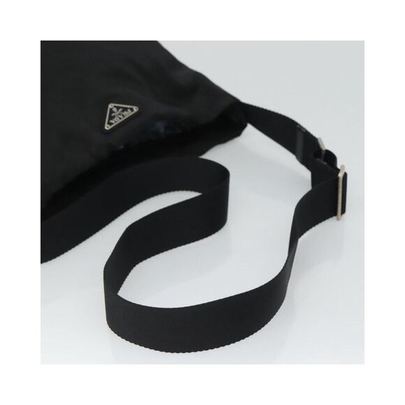 Pre Loved Prada Re-Nylon Unisex Black Shoulder Bags - Picture 7 of 8